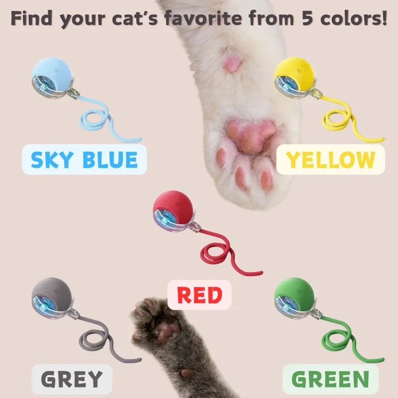 š± Smart Rolling Cat Ball ā Motion-Activated & Rechargeable