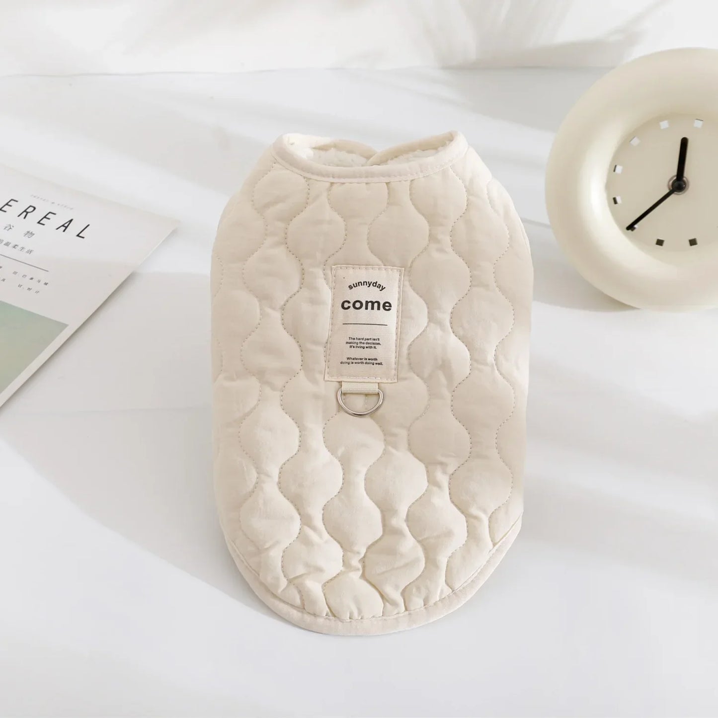 š§„ Winter Warm Dog Coat ā Snug Cotton Jacket with D-Ring