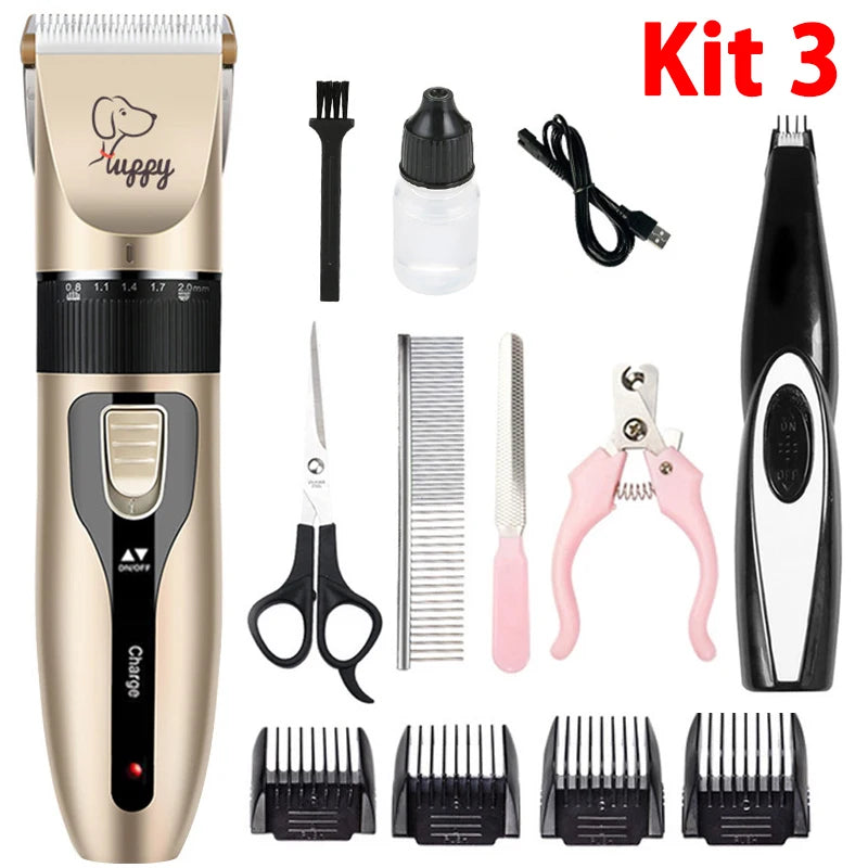✂️ Rechargeable Pet Clipper Grooming Kit – All-in-One Trimmer Set