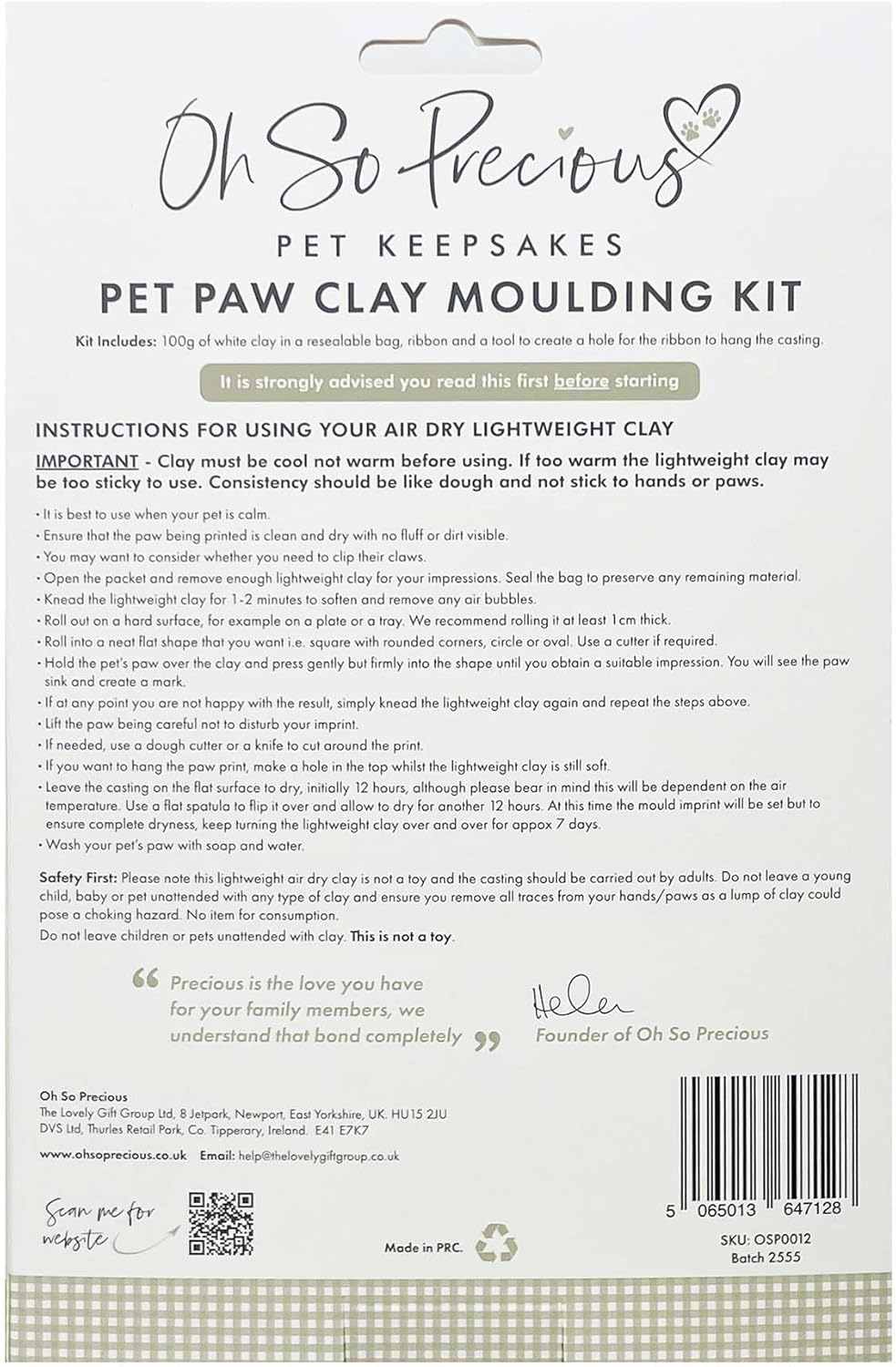 PET PAW CLAY MOULDING KIT