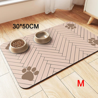 🐾 Waterproof Feeding Mat – Absorbent Placemat for Pet Bowls