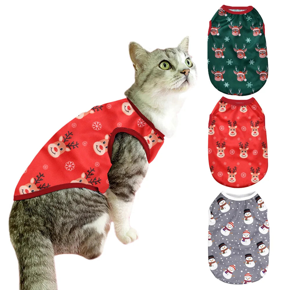 🎉 Christmas Party Vest – Festive Print for Small Pets