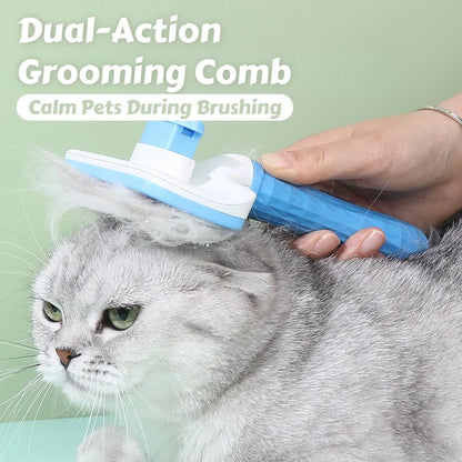 🐾 Grooming Shedding Brush – One-Push Stainless Steel Tool