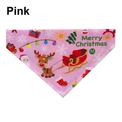 🎅 Christmas Pet Bandana – Santa Scarf for Dogs & Cats