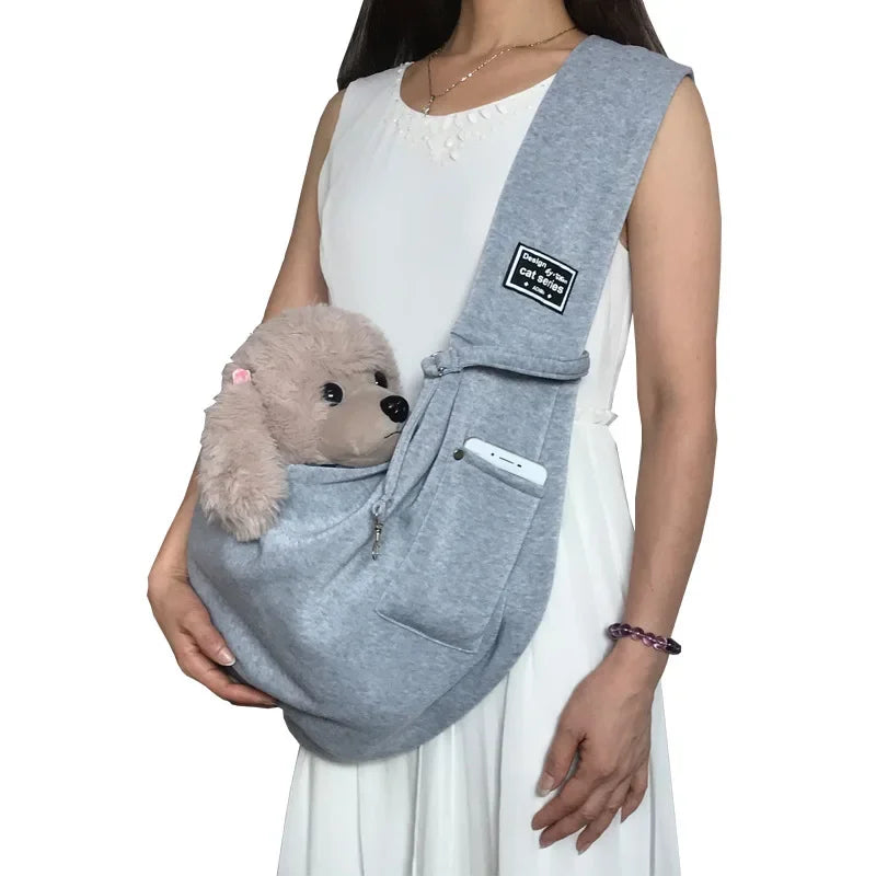👜 Hands-Free Pet Sling Carrier – Stylish Cross-Body Bag for Small Pets