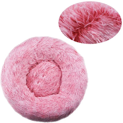 🛏️ Plush Round Pet Bed – Ultra Soft & Winter-Warm