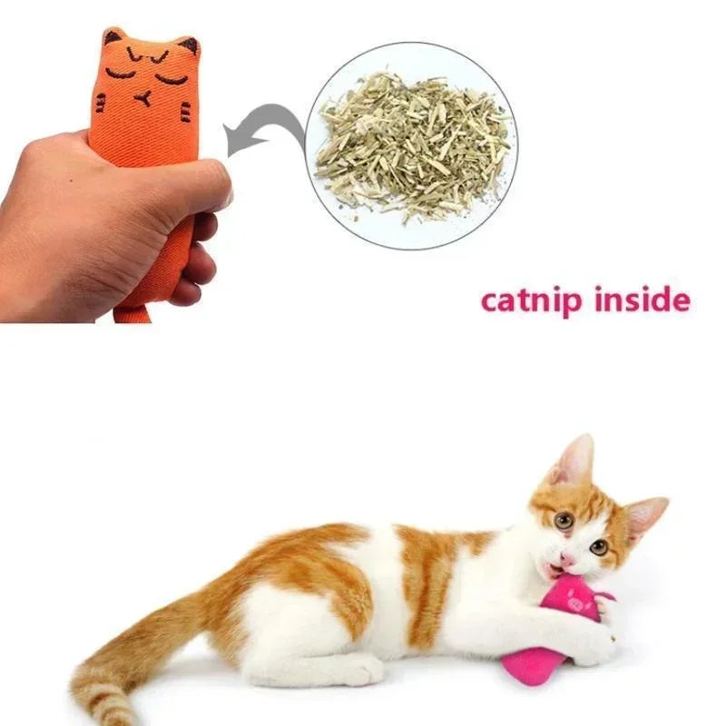 😺 Thumb-Shaped Catnip Plush Pillow – Cute & Bite-Resistant Toy