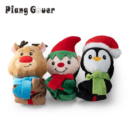 🐧 Elf Penguin Squeaky Toy – Festive Audio Fun