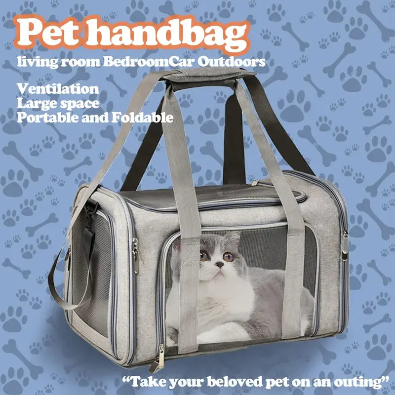 👜 Ventilated Pet Carrier Bag – Airline Approved Travel