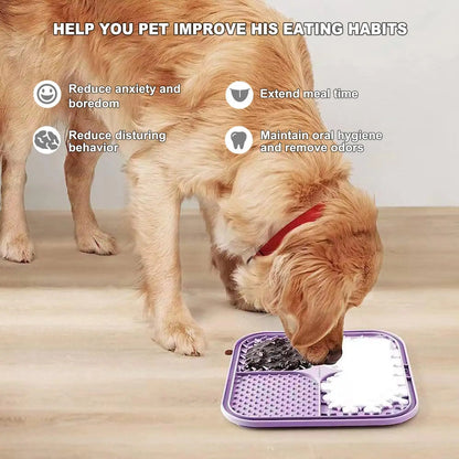 🐾 Silicone Lick & Slow-Feeding Mat with Suction Base