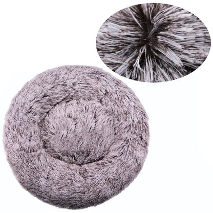 🛏️ Plush Round Pet Bed – Ultra Soft & Winter-Warm