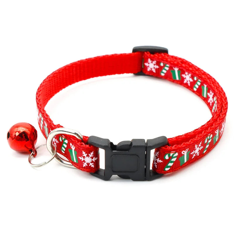 🎄 Christmas Safety Collar – Snowflakes & Trees Design