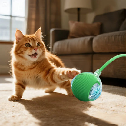 🐱 Smart Rolling Cat Ball – Motion-Activated & Rechargeable