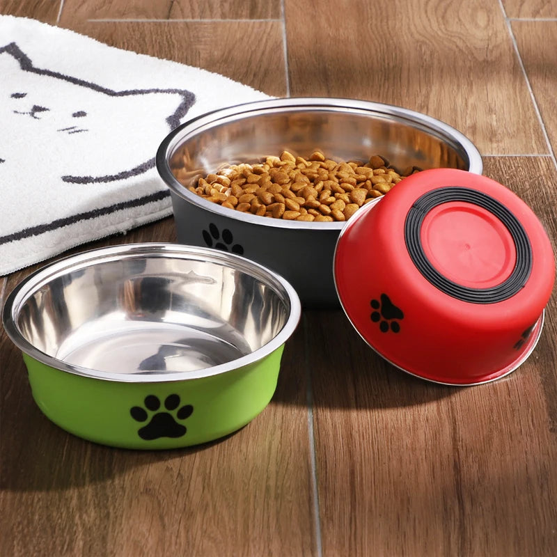 🥣 Stainless Steel Pet Bowl – Non-Slip & Durable