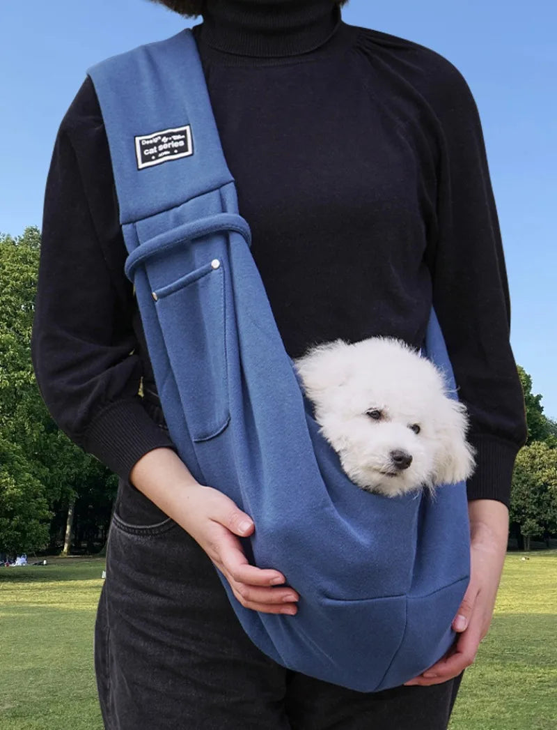 👜 Hands-Free Pet Sling Carrier – Stylish Cross-Body Bag for Small Pets