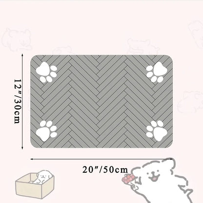 🐾 Waterproof Feeding Mat – Absorbent Placemat for Pet Bowls