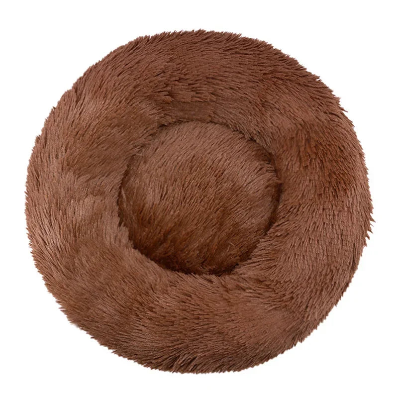 🛏️ Plush Round Pet Bed – Ultra Soft & Winter-Warm