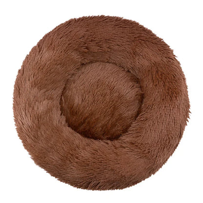 🛏️ Plush Round Pet Bed – Ultra Soft & Winter-Warm