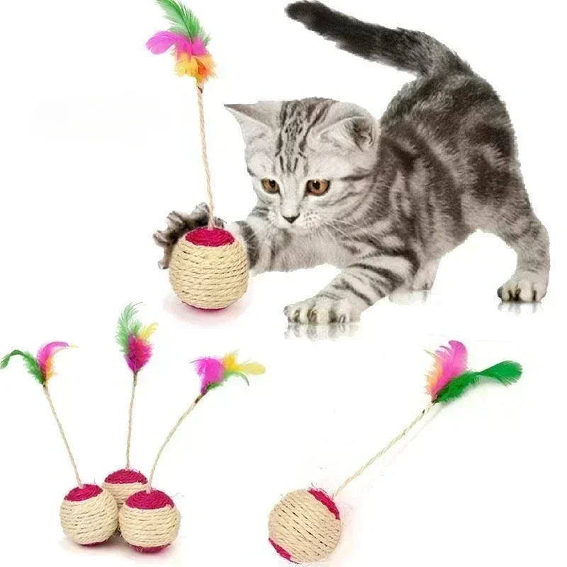 🐾 Sisal Scratching & Training Ball – Interactive Kitten Toy