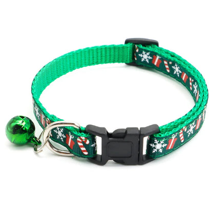 🎄 Christmas Safety Collar – Snowflakes & Trees Design