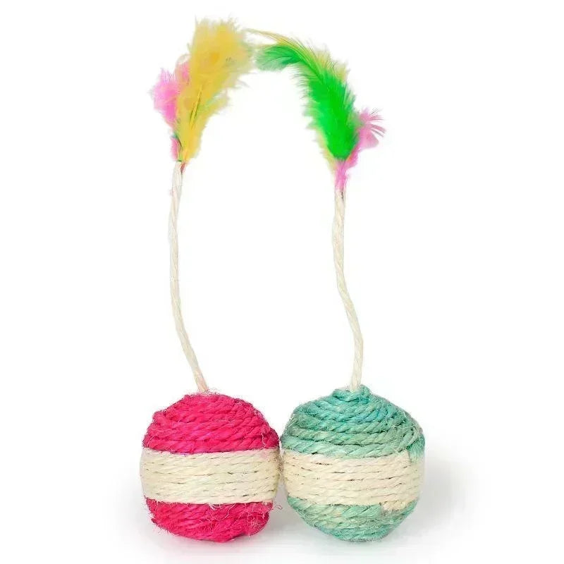 🐾 Sisal Scratching & Training Ball – Interactive Kitten Toy