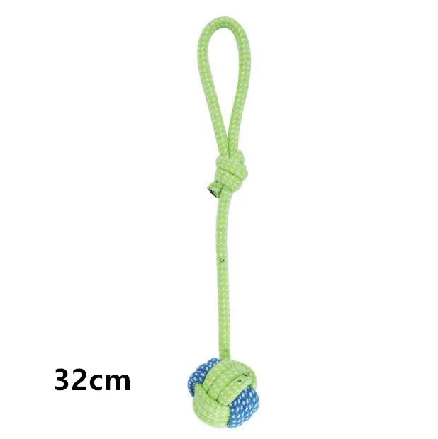 🦴 Rope Ball Chew Toy – Durable Cotton Tugger 🧵