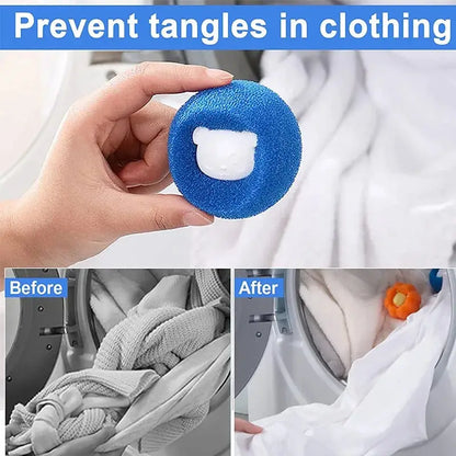 🐾 Pet Hair Remover Laundry Balls – Reusable Wash Filter