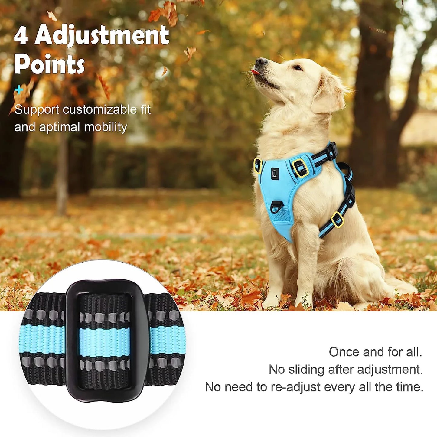 🐕 No-Pull Padded Dog Vest with Control Handle