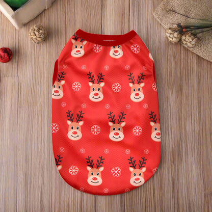 🎉 Christmas Party Vest – Festive Print for Small Pets