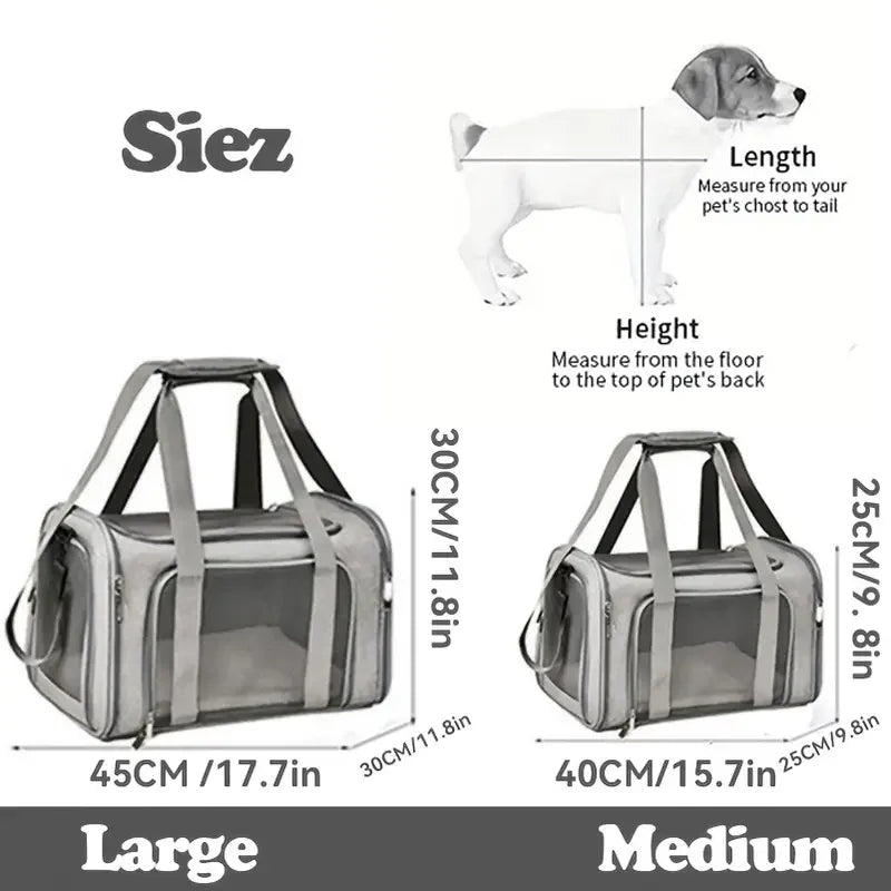 👜 Ventilated Pet Carrier Bag – Airline Approved Travel