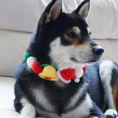 🐾 Vibrant Holiday Bandana – Handmade Festive Scarf