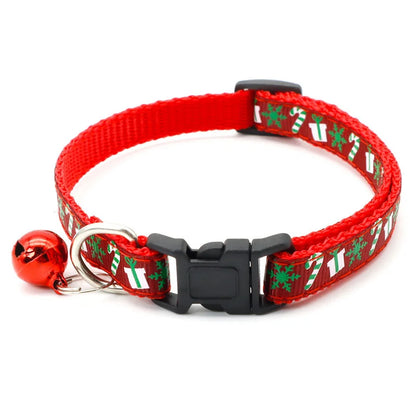 🎄 Christmas Safety Collar – Snowflakes & Trees Design