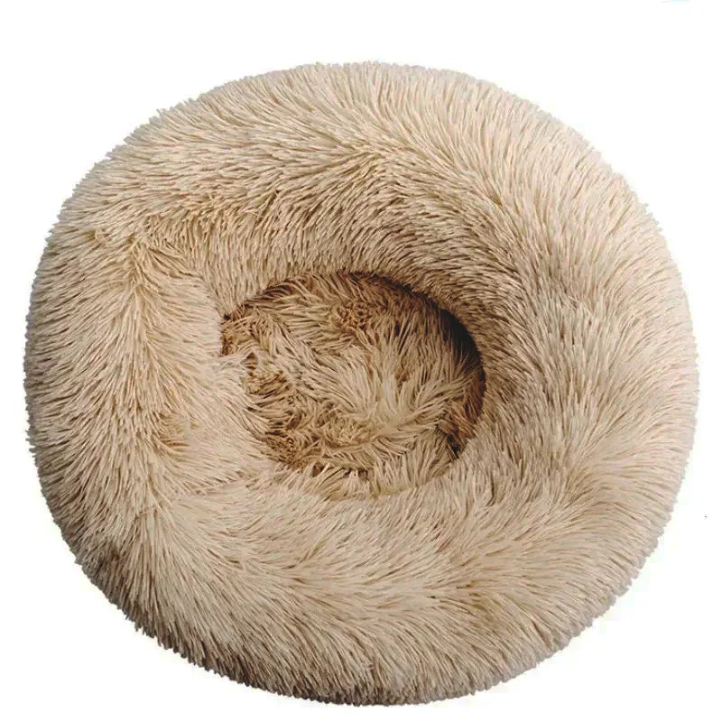 🛏️ Plush Round Pet Bed – Ultra Soft & Winter-Warm
