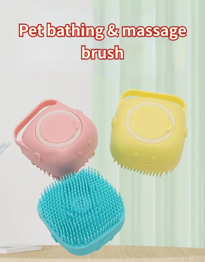 🛁 Soft Silicone Pet Bath Sponge – Gentle Grooming