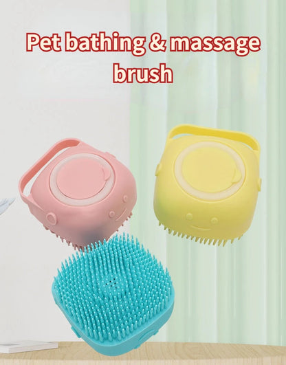 🛁 Soft Silicone Pet Bath Sponge – Gentle Grooming