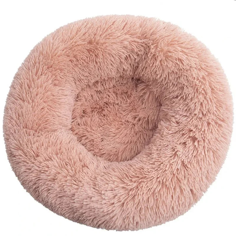 🛏️ Plush Round Pet Bed – Ultra Soft & Winter-Warm
