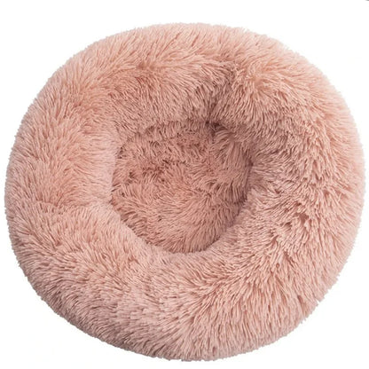 🛏️ Plush Round Pet Bed – Ultra Soft & Winter-Warm