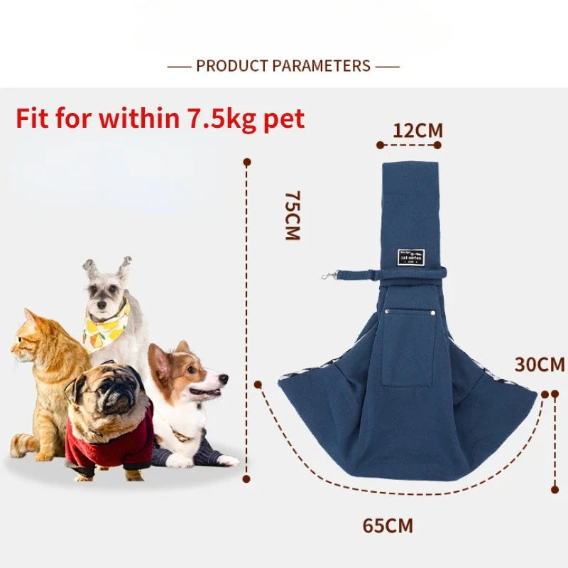 👜 Hands-Free Pet Sling Carrier – Stylish Cross-Body Bag for Small Pets