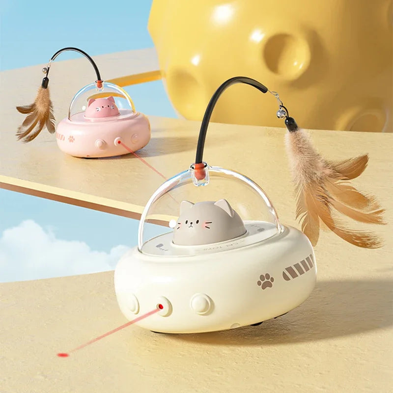 🛸 Smart Teaser UFO Cat Toy – Motion-Activated Fun