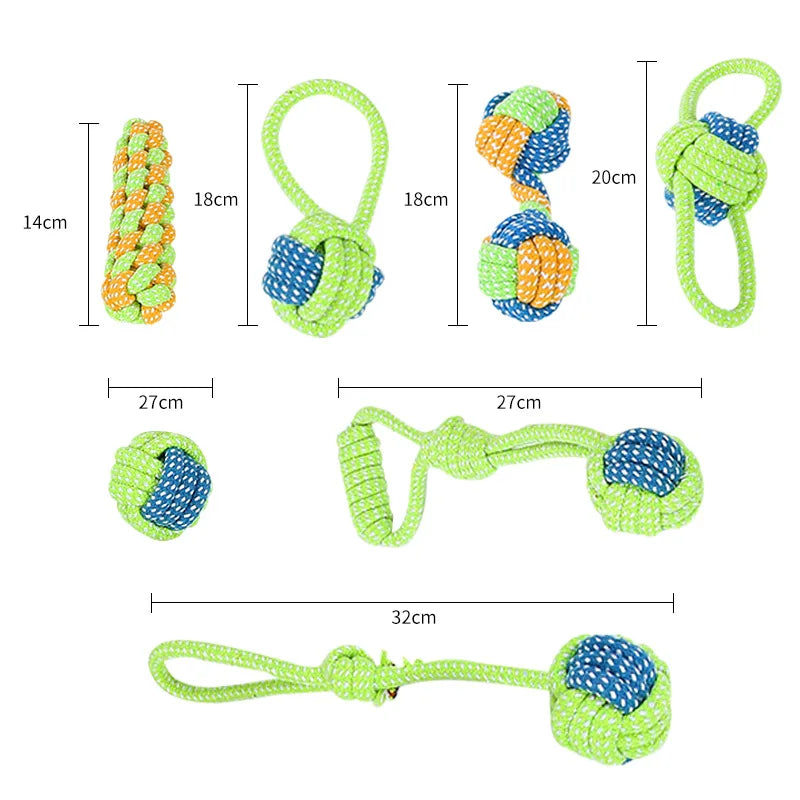 🦴 Rope Ball Chew Toy – Durable Cotton Tugger 🧵