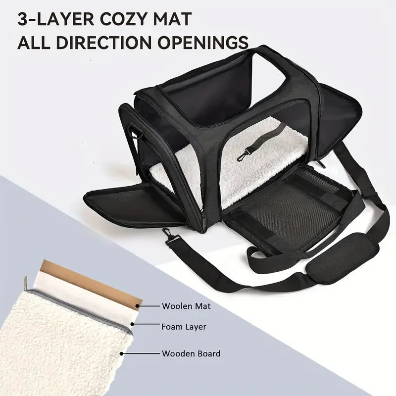 👜 Ventilated Pet Carrier Bag – Airline Approved Travel