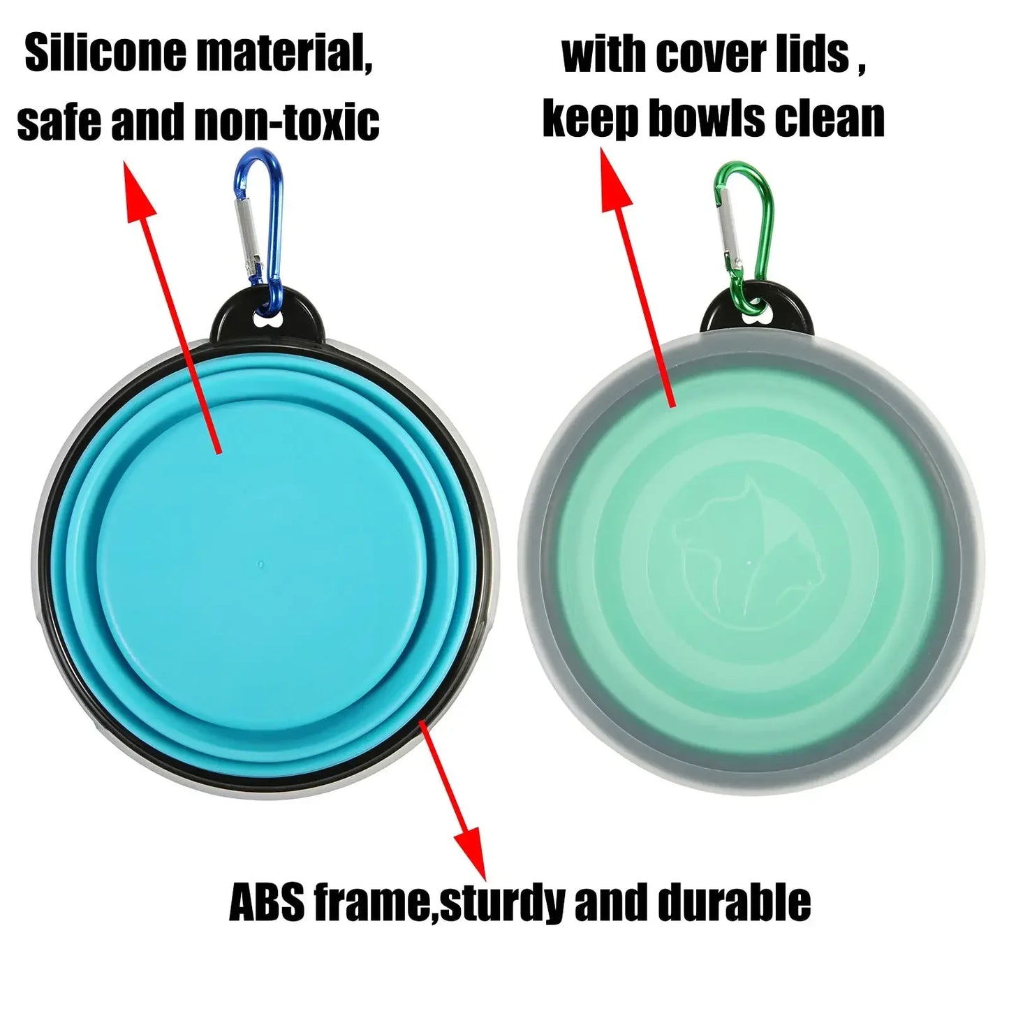🥣 Collapsible Travel Bowl – Keychain Silicone Dish