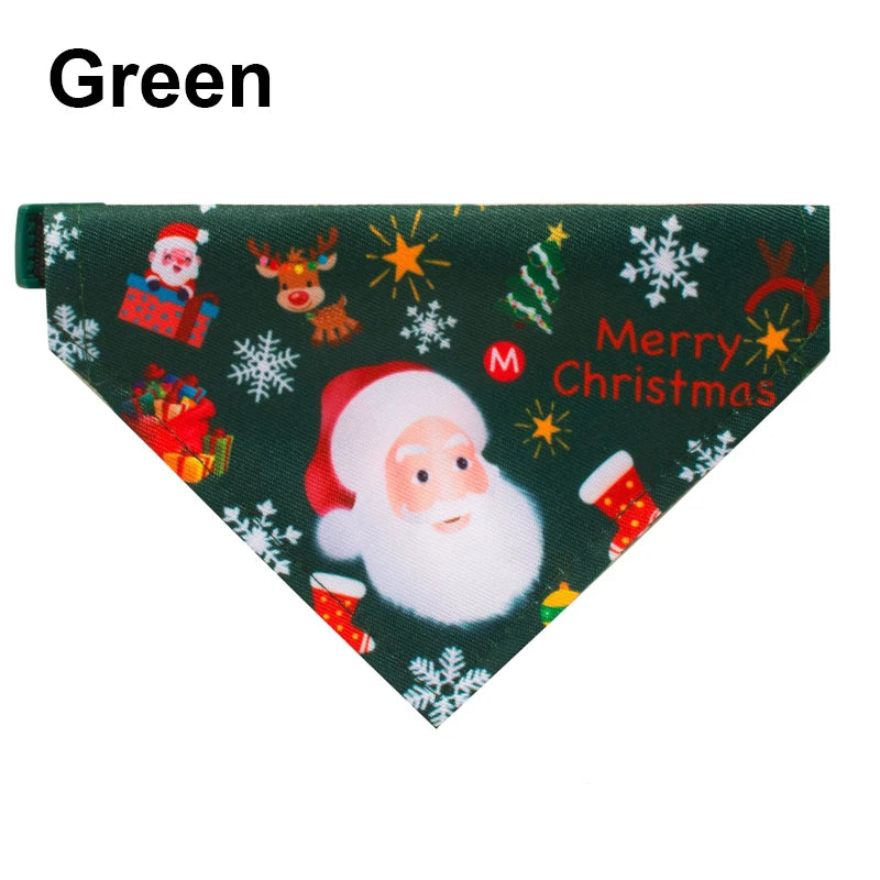 🎅 Christmas Pet Bandana – Santa Scarf for Dogs & Cats