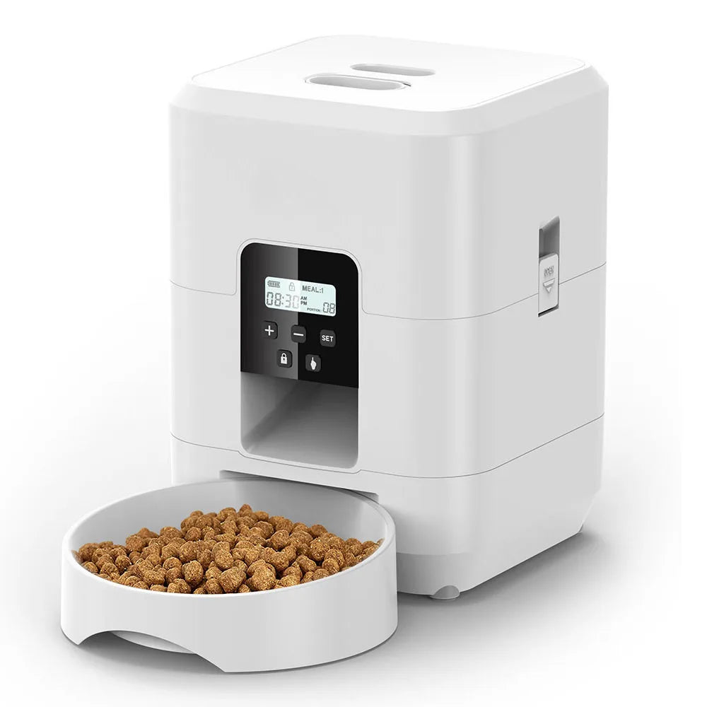 🕒 Smart Automatic Pet Feeder – Timed & Measured Feeding for Cats & Dogs
