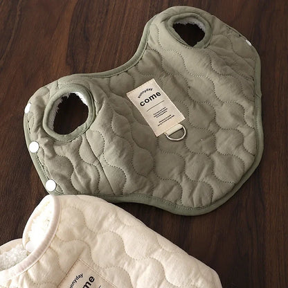 🧥 Winter Warm Dog Coat – Snug Cotton Jacket with D-Ring