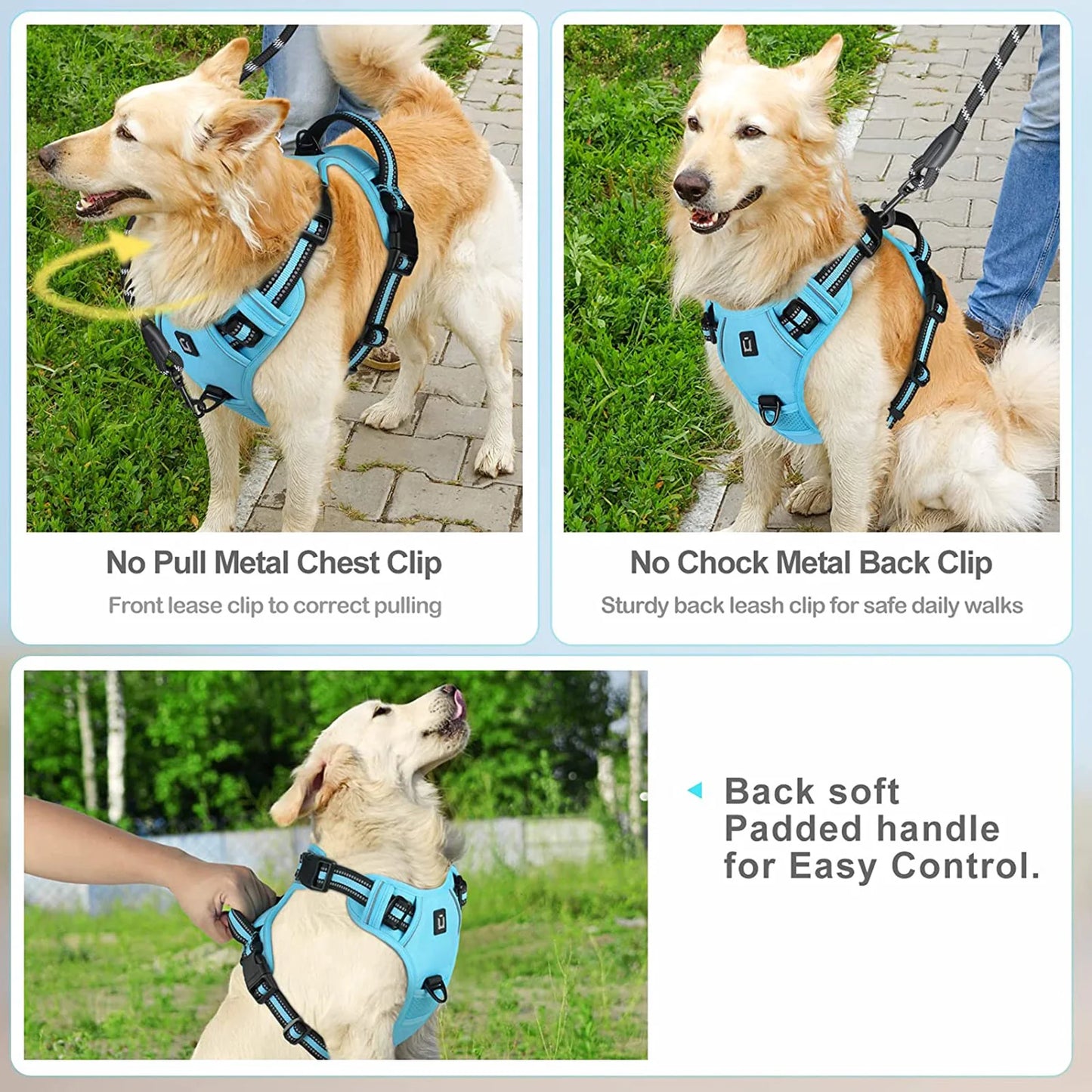 🐕 No-Pull Padded Dog Vest with Control Handle