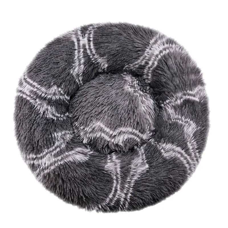 🛏️ Plush Round Pet Bed – Ultra Soft & Winter-Warm
