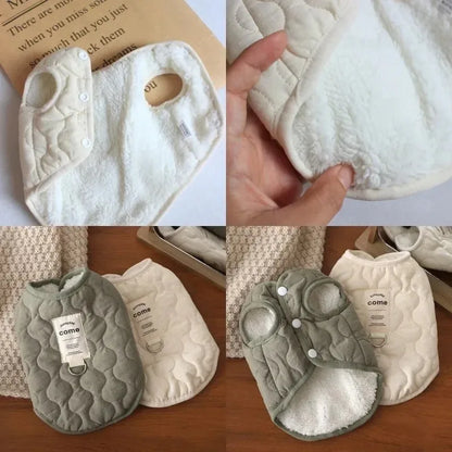 🧥 Winter Warm Dog Coat – Snug Cotton Jacket with D-Ring