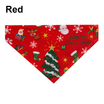 🎅 Christmas Pet Bandana – Santa Scarf for Dogs & Cats