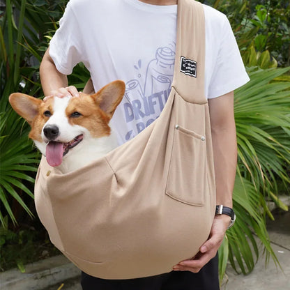👜 Hands-Free Pet Sling Carrier – Stylish Cross-Body Bag for Small Pets